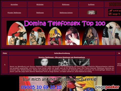 Telefonsex Dominas Top100